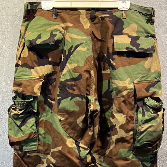 Trousers, Hot Weather, Woodland Camouflage Pattern, Combat. Size Large Long - Picture 5 of 11